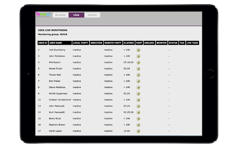 Record inbound and outbound business calls.